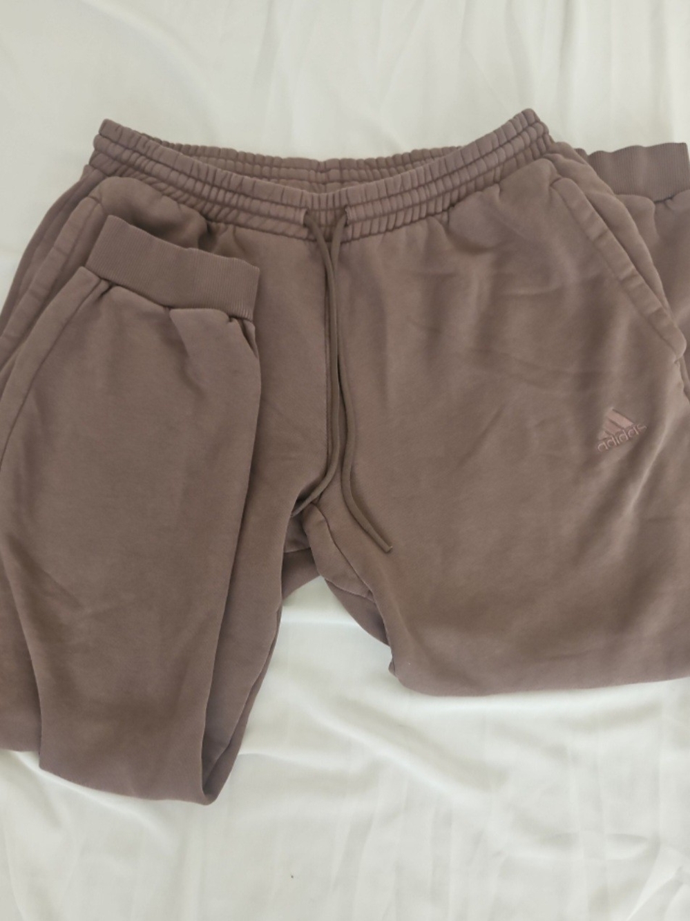 Adidas Taupe Brown Jogger Sweatpants